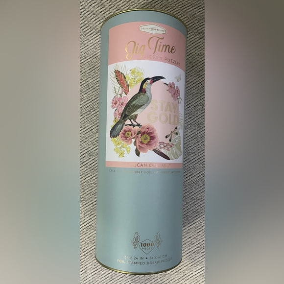 DesignWorks Ink Toucan Collage- Foil and Gold Elegant Floral Design - Picture 6 of 16